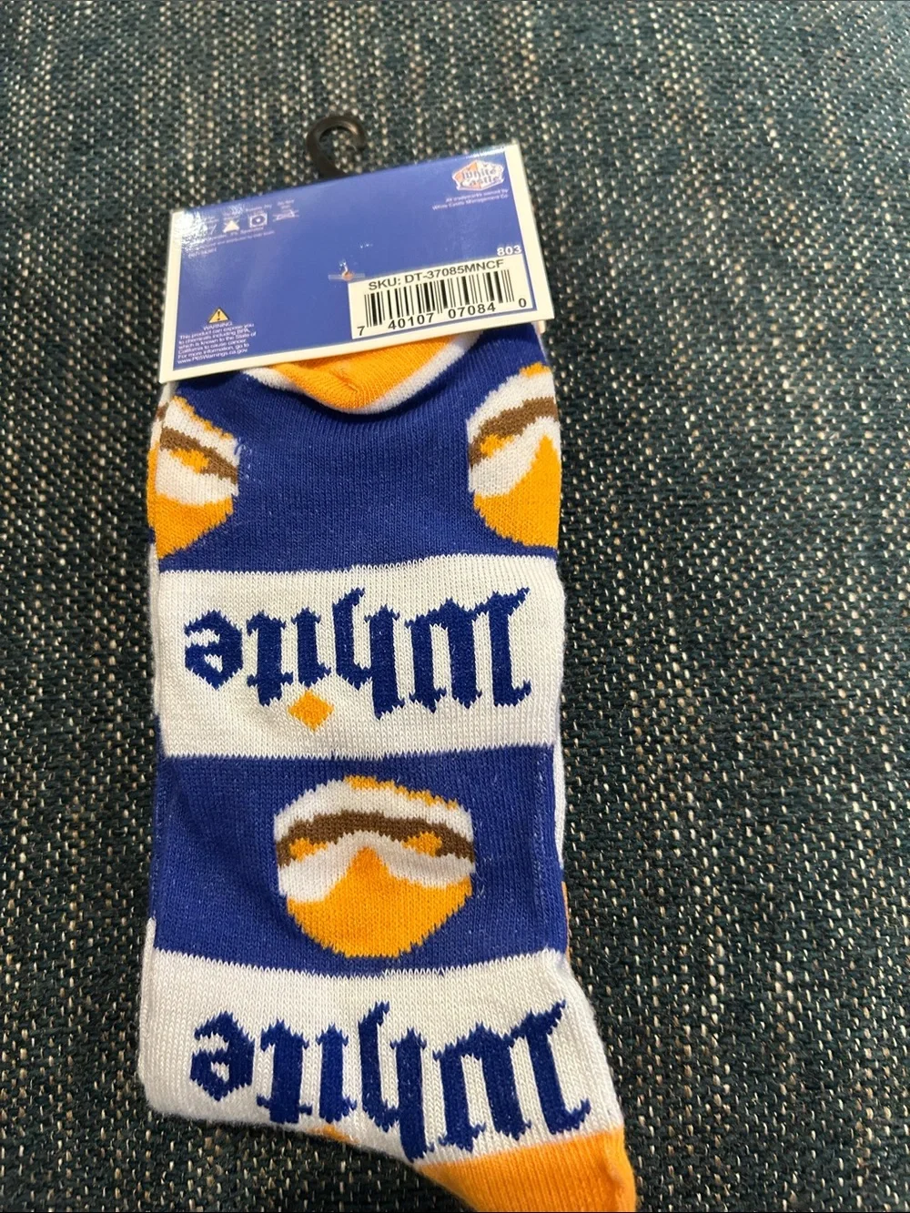 Crew Socks in White, Blue & Gold - Branded Fan Sock